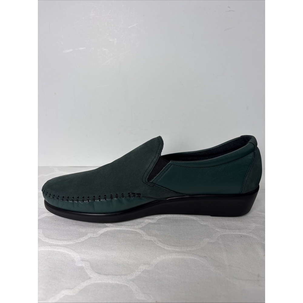 New SAS Dream Shoes Women Size 10.5WW Forest Green Slip On Comfort Loafers READ - Picture 7 of 11
